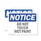 Signmission Do Not Touch Wet Paint, 10 in W x Rectangle, Plastic OS-2PACK-NS-P-710-L-11388 - alternate 1